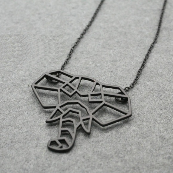 FREE w/ $15+ Purchase - Origami Elephant Necklace - Picture 2 of 3